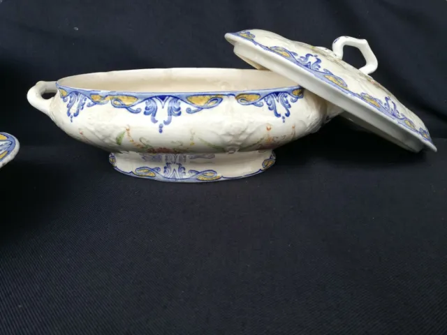 Service Ancien Longwy/vaisselle Longwy/Ceramique francaise/old French ceramic 2