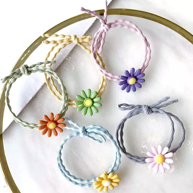 Elastic Rubber Band Hair Accessories Flower Hair Tie Ring Ponytail Hair Rope