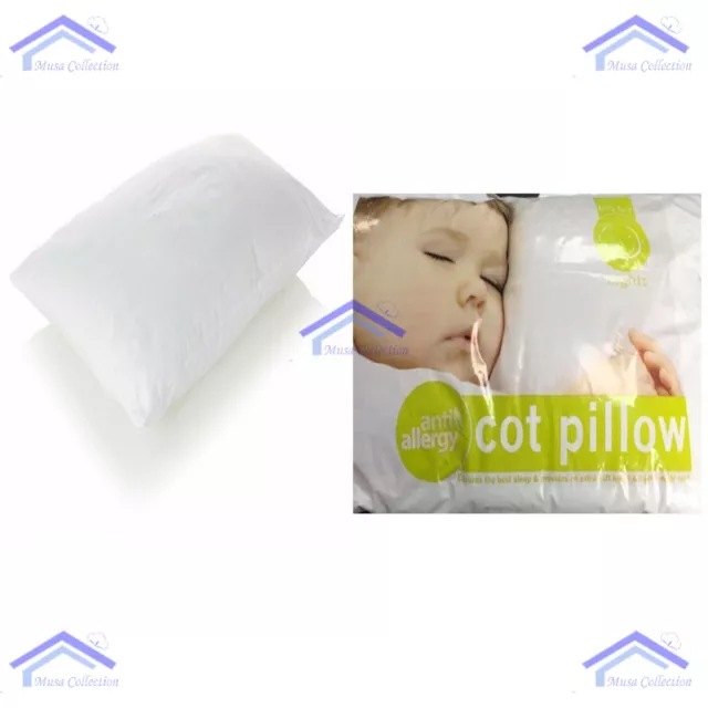 Anti-Allergy COT BED PILLOW Filling Nursery Kids Baby Junior Toddler 40 x 60 cm