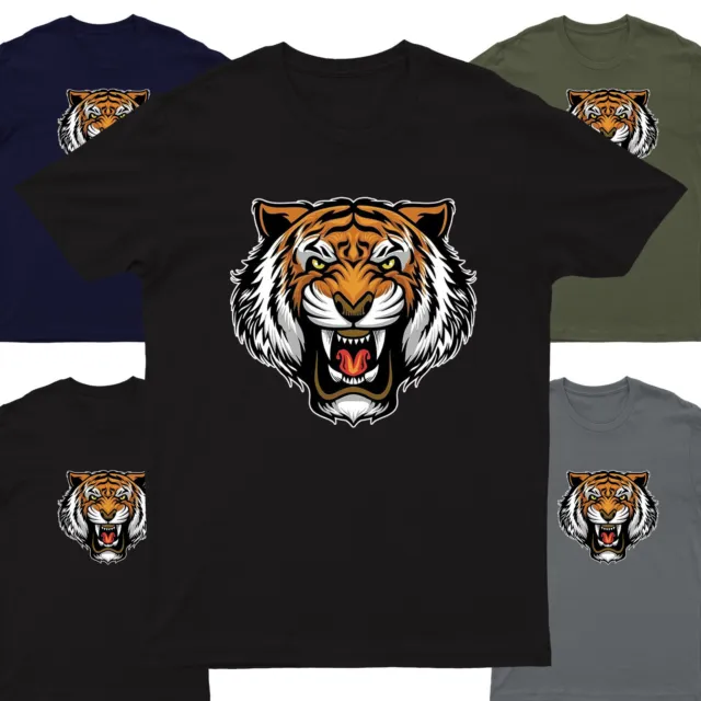 Tiger Head Cool Gift For Adults Tee Top  Mens T-Shirt #DG