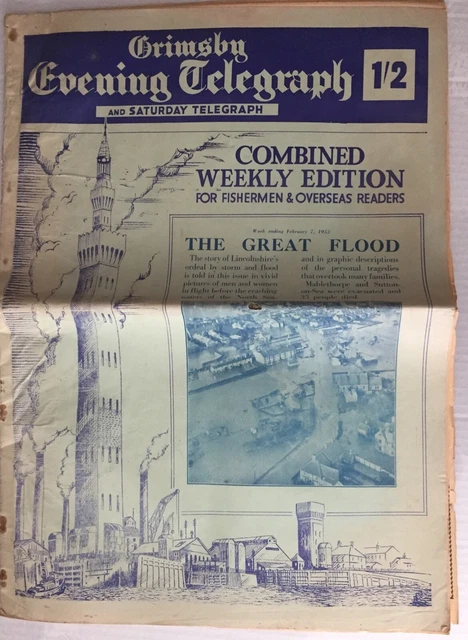 1953 UK FLOOD DISASTER Grimsby Evening Telegraph Weekly Edition Feb 2-7 1953
