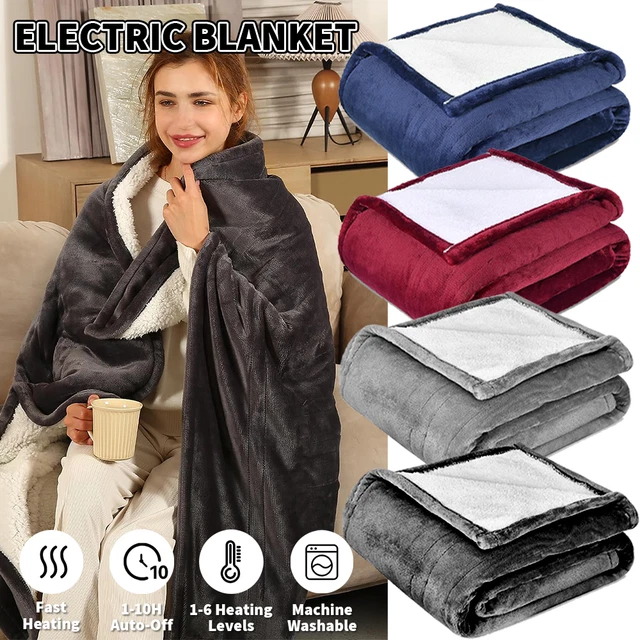 Protron Elektrische Wärmedecke - 9 Heizstufen, Timer, Waschbar, 200x180 Cm