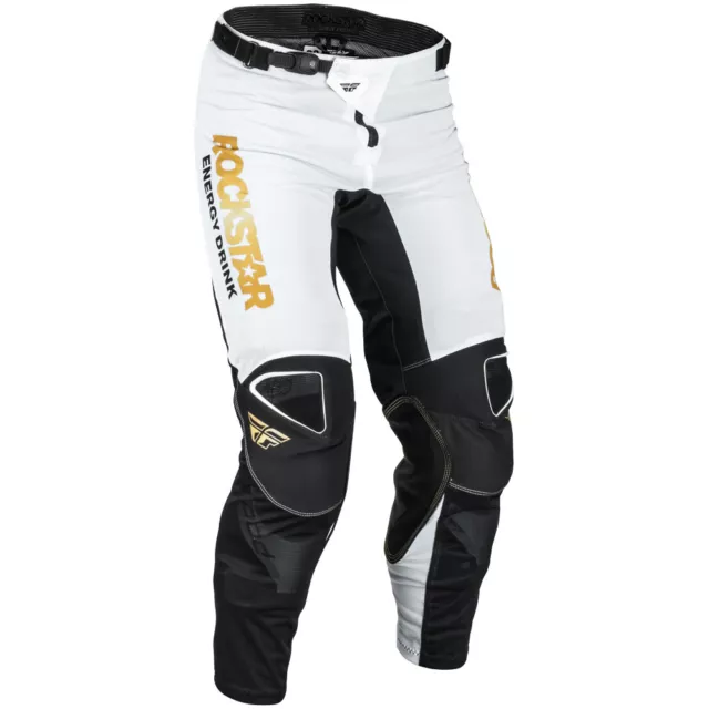 Fly Racing MX 22.5 Kinetic Mesh Rockstar White/Black/Gold Off Road Riding