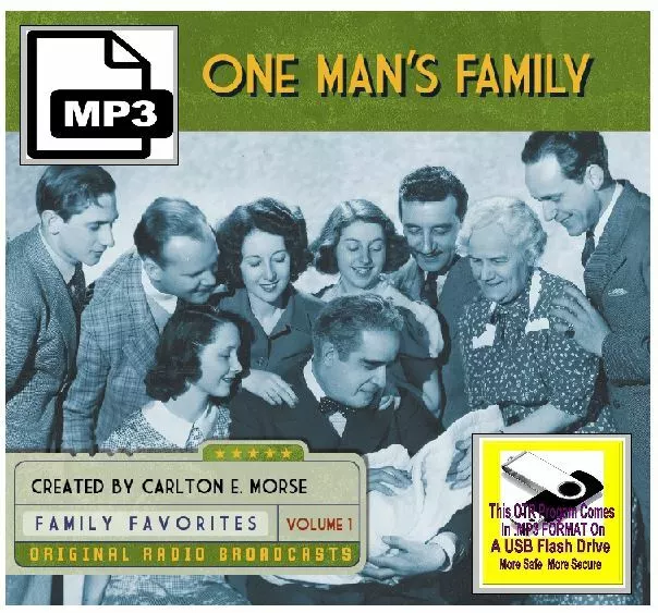 ONE MAN'S FAMILY 391 Unique Oldtime Radio Shows MP3 OTR On USB Flash Drive