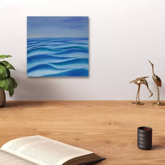 Quadro Dipinto A Mano Olio Su Tela 30X30 Da Parete Paint Oil On Canvas Sea Il...