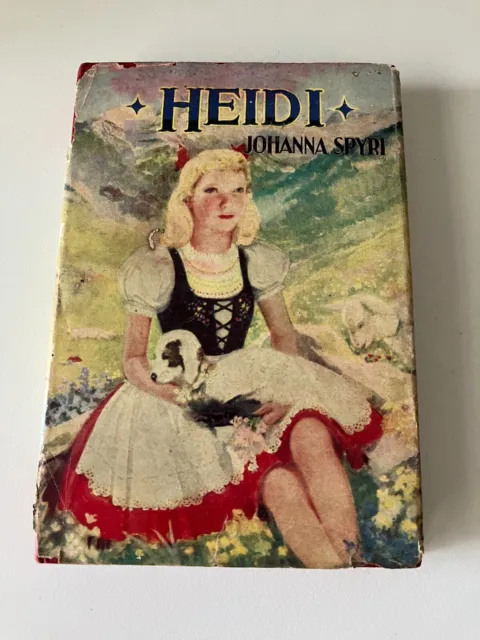 Vintage Book Heidi by Johanna Spyri Dean Classics (Hardcover, 1950s)
