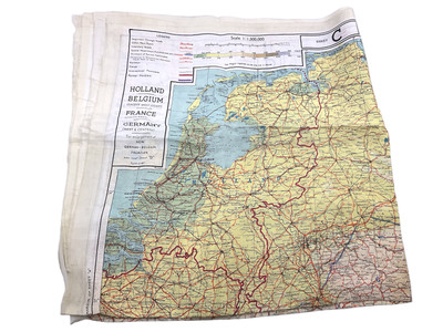 WW2 BRITISH CANADIAN RAF RCAF Survival Escape Map Sheet C & D £231.67 ...