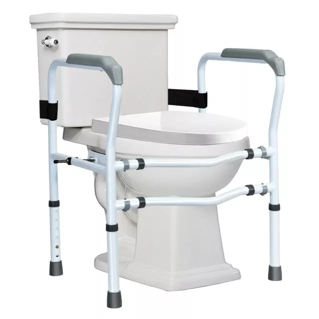 Giantex Toilet Safety Handrail Toilet Steel Frame Support Bar Handicap Elderly