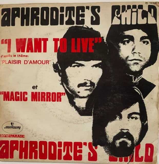 Aphrodite's Child - I Want To Live -  Vinyl Single –7"  1969 FRANCE