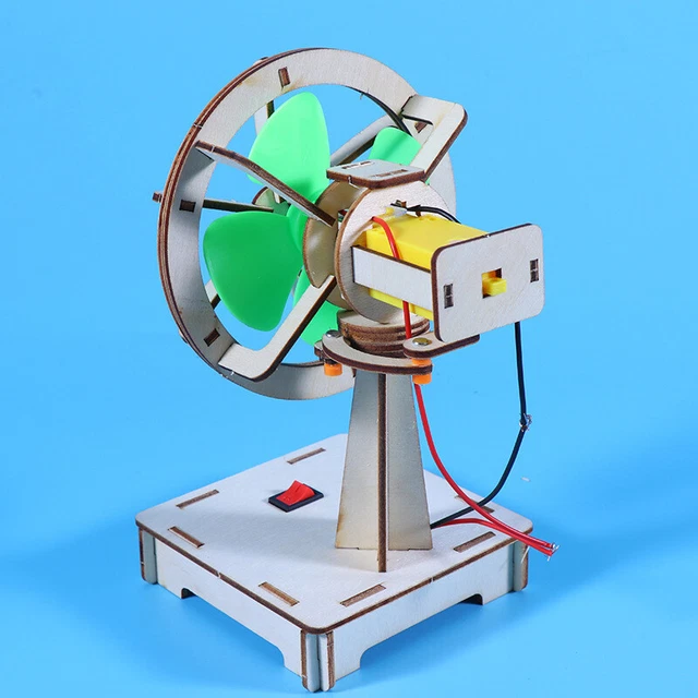 DIY Shaking Head Electric Fan Science Experiment Kit Education Model Toy Gift#w#