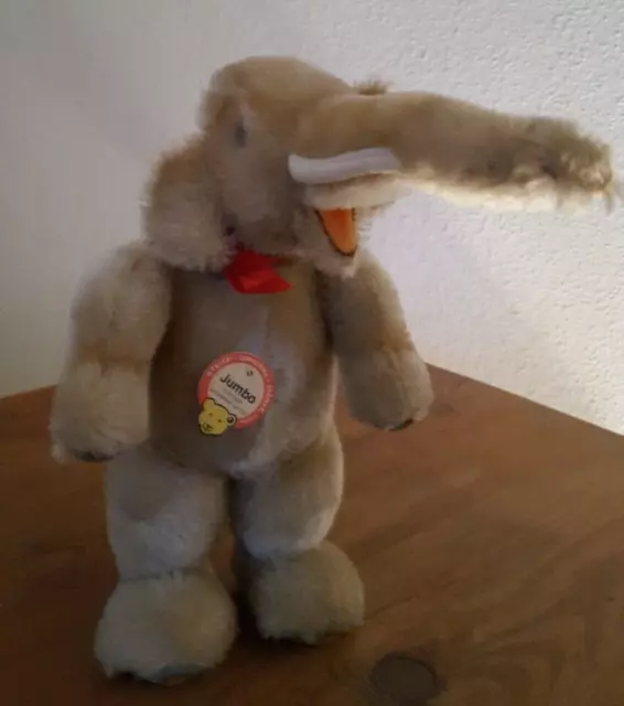 Steiff Elefant Jumbo mit Halsmechanik Replika  mit KFS