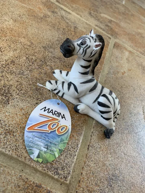 Marina Zoo Zebra Aquarium Or Terrarium Ornament Decoration Fish Tank Decoration