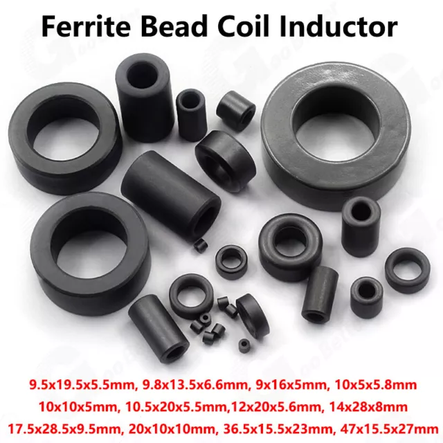 Ferrite Bead Toroide Core Coil Inductor Ferrous Ring Cables Filter ID 5.5mm-27mm