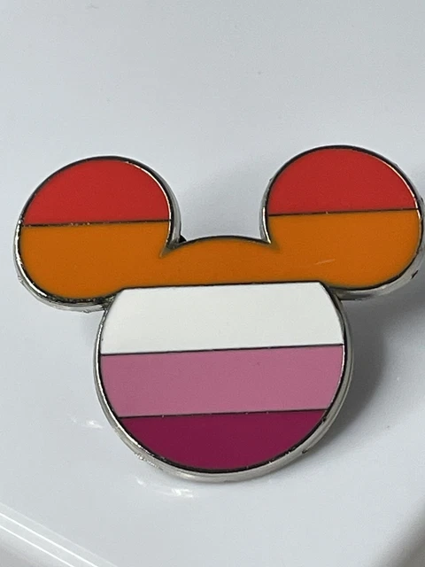 Disney Pride Mickey Mouse Icon Lesbian Flag LGBTQ WDW Parks Pin Trading