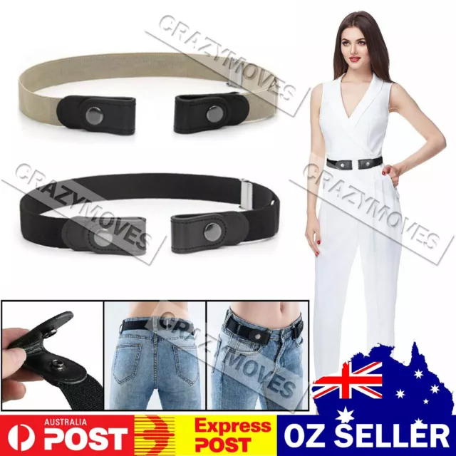 Buckle-free Elastic Invisible Comfortable Womens No Bulge Hassle Belt Jeans VIC