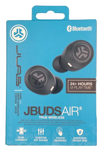 JLab JBuds Air True Wireless In-Ear Headphones Bluetooth Black New Sealed
