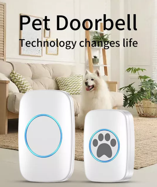Cat Bell Dog Doorbell Wireless Doorbell Sensor Touch Waterproof UK 2