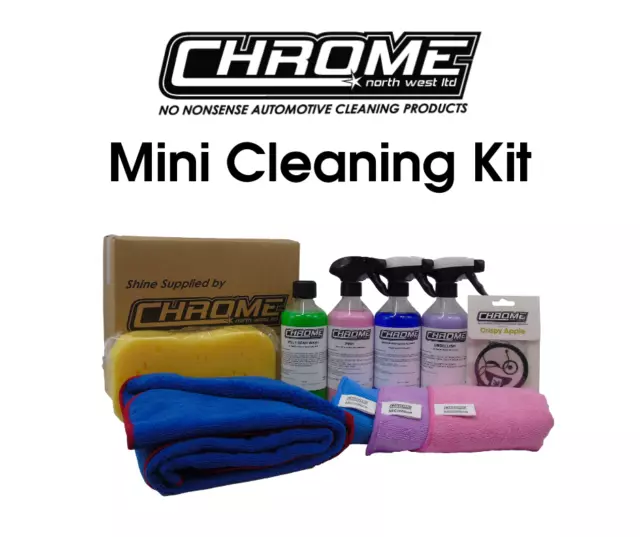 Chrome(NW) Mini Cleaning KIT  4 x 500ml Bottles + Cloths  FREE Postage