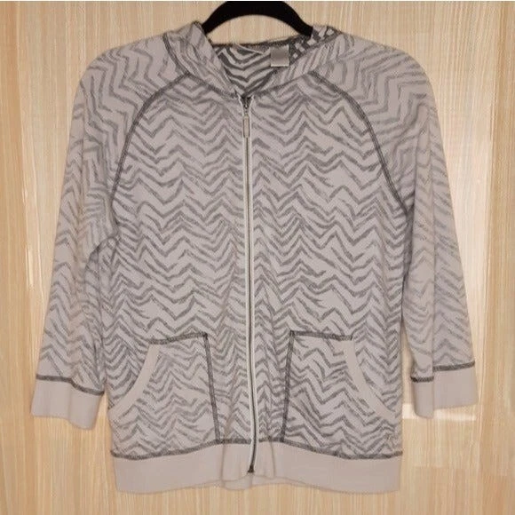 Zenergy by Chico’s zebra sweatshirt Small