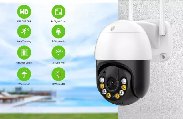 1080P PTZ Wifi caméra IP extérieure Zoom numérique 4X AI détection humaine  caméra sans fil H.265 P2P Audio 2MP 3MP caméra de vidéosurveillance de  sécurité - AliExpress