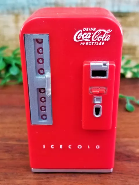 Vintage Coca-Cola Vending Machine Red Fridge Refrigerator Magnet Doll House Mini