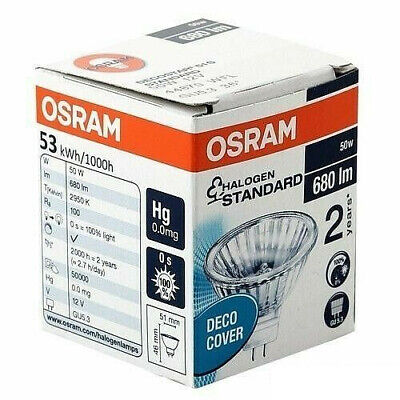 Osram MR16 20w 35w 50w - Lampe Spot Halogène 12v GU5.3 Réflecteur 4000Hr Vie