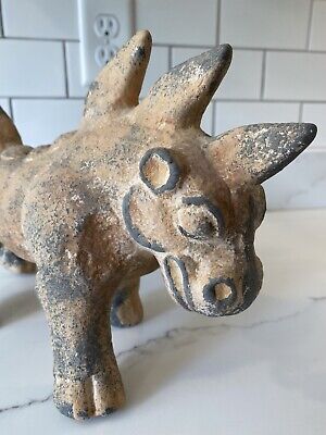 RARE Tricorn Chinese Beast Han Dynasty Clay Terracotta Rockefeller Collection