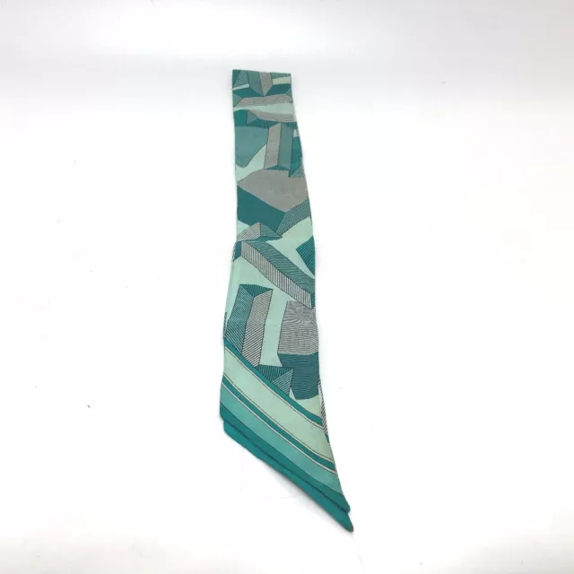 TIFFANY&Co. Overall handle Twilly Scarf silk Green 2