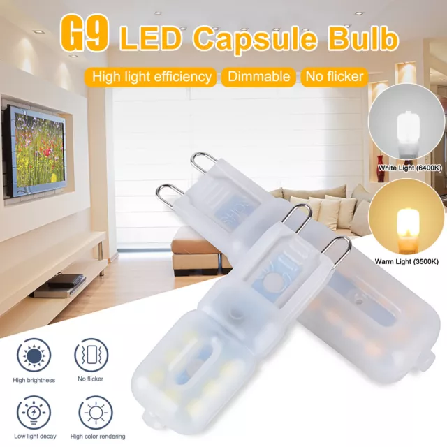 1-20x G9 LED 3/5W Capsule Light Bulb True Replacement for G9 Halogen Light Bulbs