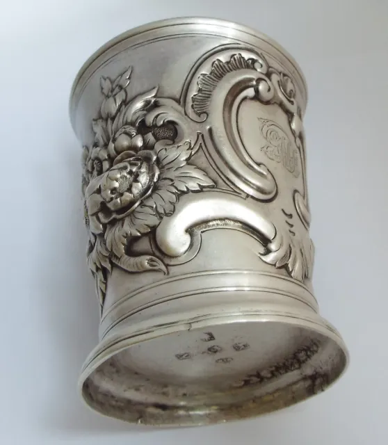 Lovely Rare Antique 18Th Cent Georgian Newcastle 1776 Sterling Silver Beaker Cup