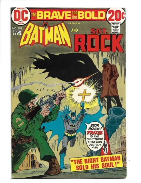 Brave And The Bold #108 (Vf) - Beautiful High Grade - Batman, Sgt Rock