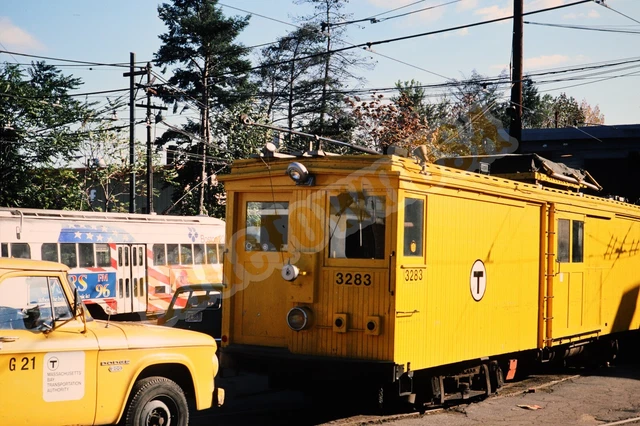 Vtg 1979 Train Slide Trolley MBTA Line Car Cleveland Circle Boston MA X4C195