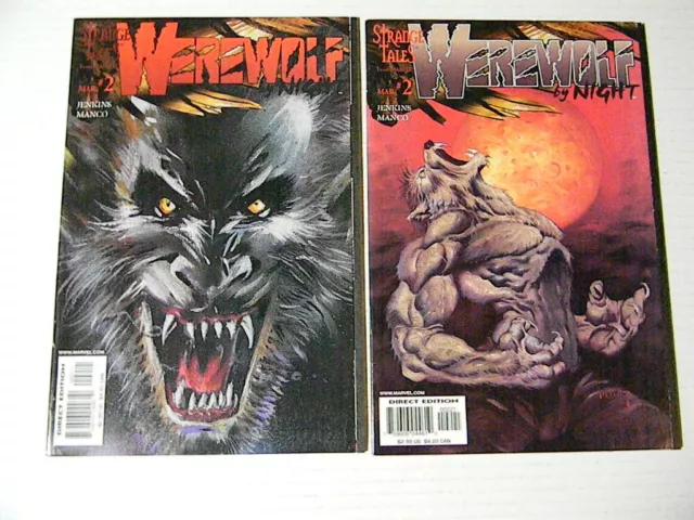 1 STRANGE TALES WEREWOLF BY NIGHT 2 LOT w COVER B VARIANT Marvel 1998 + BONUS!