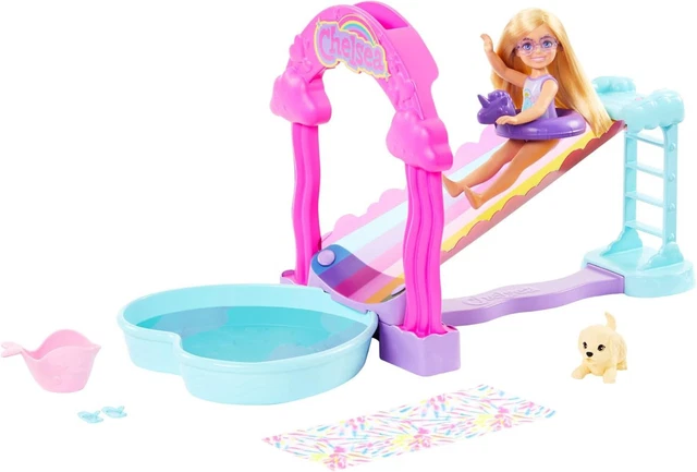 Jeu Barbie Chelsea Avec Poney - Poupée 14cm, Cheval Et Casque, Neuf Sous Blister