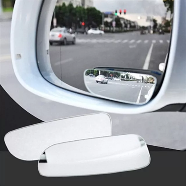 2Pcs Universal Car Auto 360° Wide Angle Convex Rear Side Blind Spot Mirror g-wf