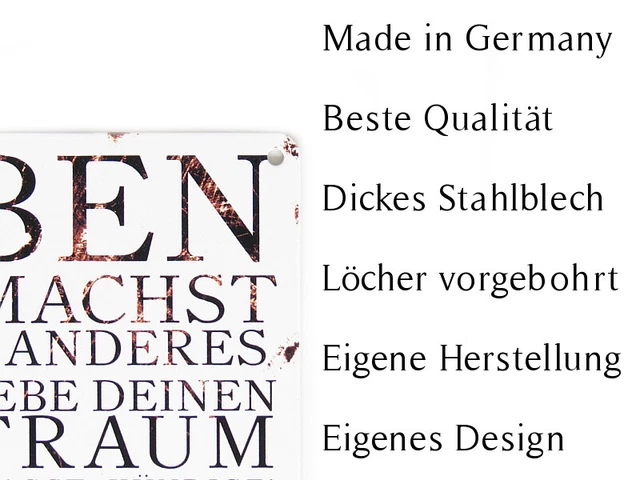 METALLSCHILD BLECHSCHILD DU KANNST ES NICHT ALLEN RECHT MACHEN mit