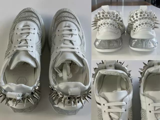 Philipp Plein RUNNER STUDS STAR SNEAKERS Baskets Embelli Chaussures 39
