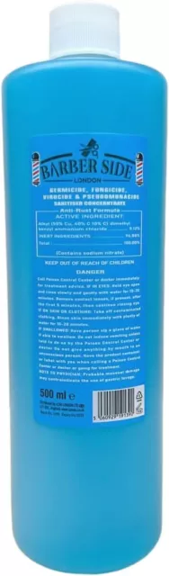 Barber Side London Disinfectant Solution for Salon Barbicide Jars (Blue)