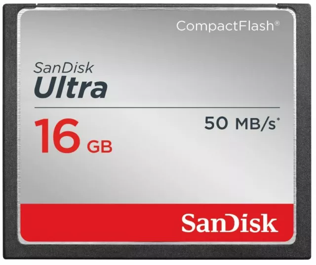 SanDisk SDCFHS-016G 16GB Ultra CF CompactFlash 50MB/s Memory Card for Camera