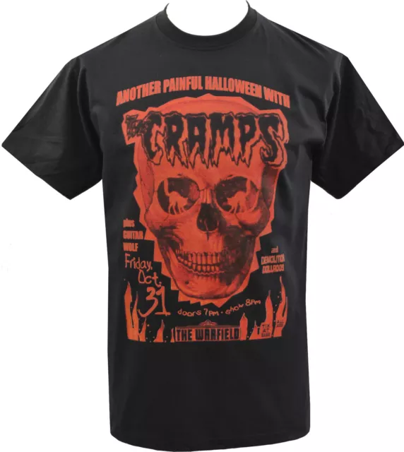 Mens Psychobilly T-Shirt The Cramps Halloween Skull Lux Interior Garage Punk