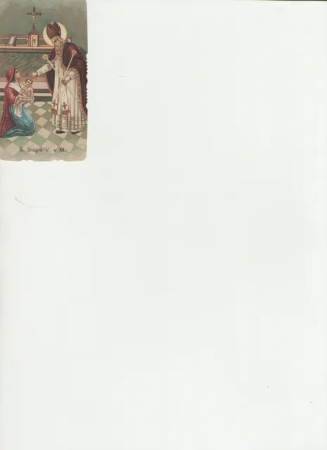San Biagio holy card fustellata ed "Bononia" Bologna