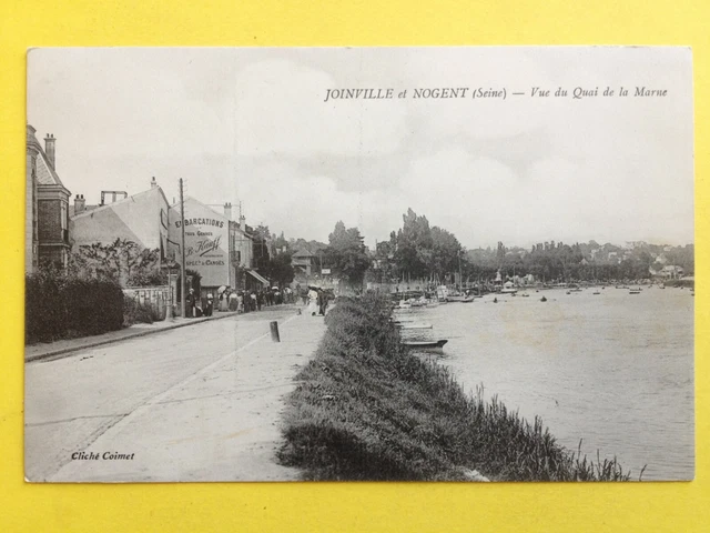 cpa JOINVILLE le PONT et NOGENT sur MARNE Vue du QUAI de la MARNE Kauff Canoés