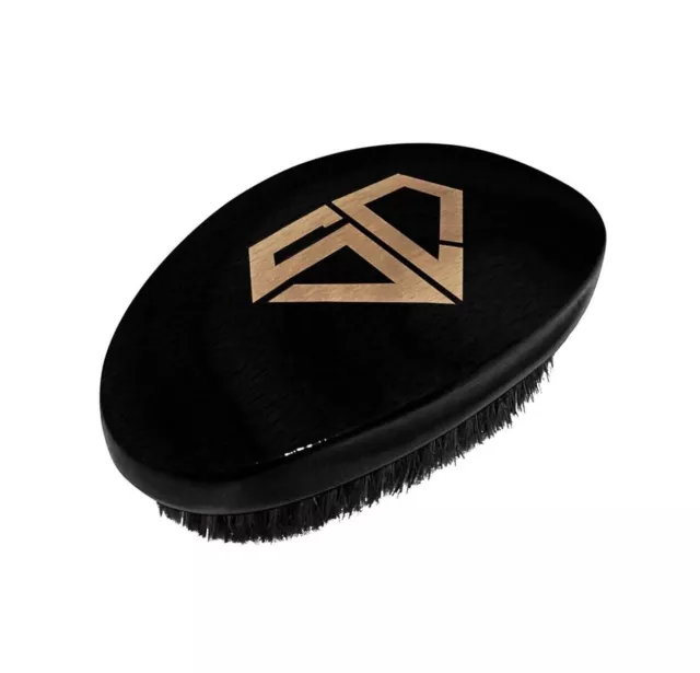 ShyneDurags Soft Curved Beechwood Wave Brush for 360 Waves & Beards.