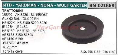 2 Copri Puleggia Per Rasaerba MTD Troy-Bilt Craftsman - 42" 46", Kit Da 2 Pezzi