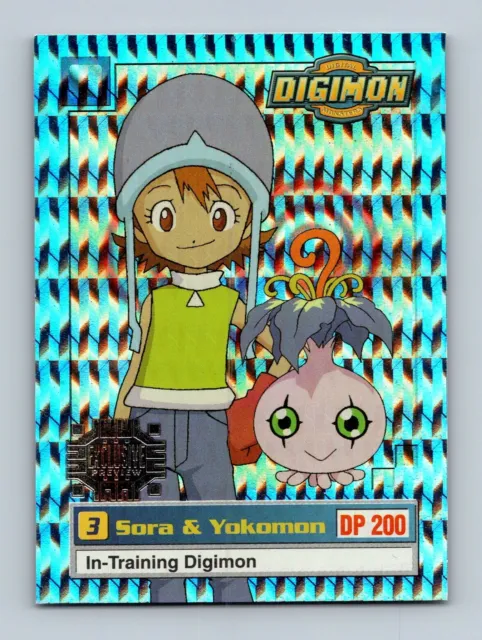 Digimon Animated Series 1 - ECLUSIVE FOIL Sora & Yokomon 6  - Upper Deck 1999