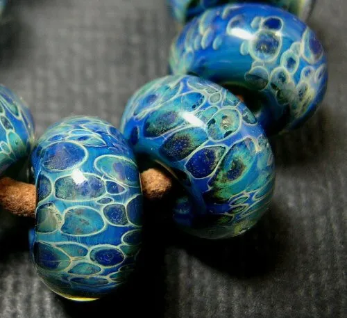 5FISH ~ Handmade Lampwork Boro Spacer Beads ~Intensity (8)