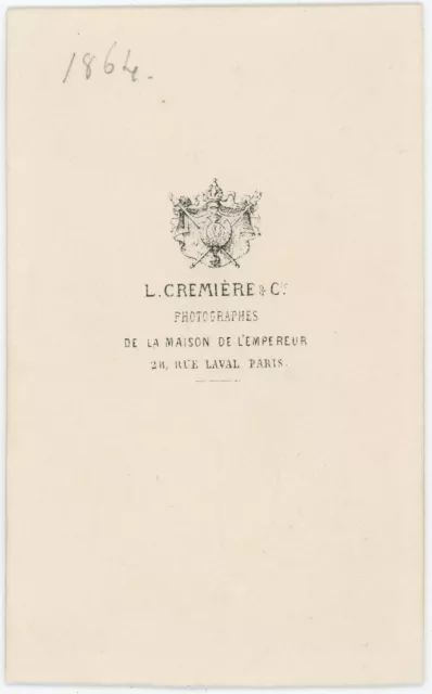 1864 CDV. Woman of the Parisian nobility to be identified by Cremière in Paris. 2