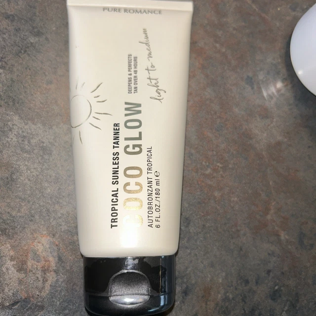 PURE ROMANCE COCO Glow Light to Medium Tropical Sunless Tanner 6 FL OZ