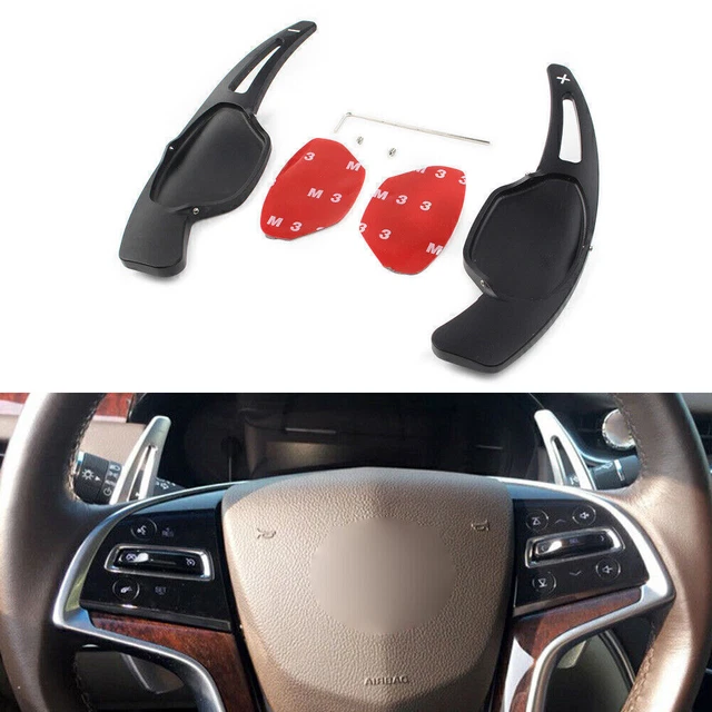 Volante nero alluminio palette estensione per Cadillac XTS 2013-2018
