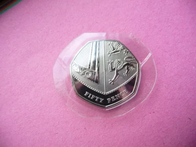 2018 Royal Shield of Arms BU 50p Fifty Pence Coin Taken From Annual Set - Rare